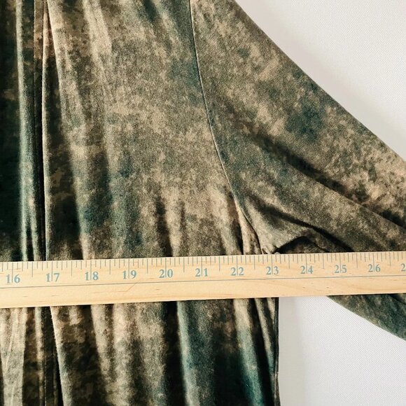 Logo Layers Womens Green Open Front Abstract Textured Knit Cardigan Size Large - Picture 5 of 8